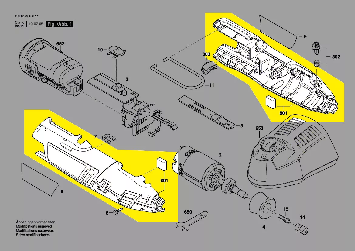 Boîtier réf. 2 610 011 205 Dremel